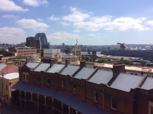 View from the roof of the YHA hostel in Sydney